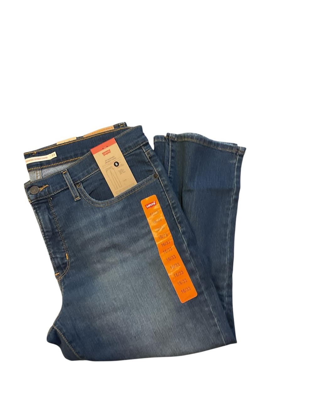 Levis 311 Shaping Skinny Capri Jeans Womens 16/33 Medium Wash Denim A00860014